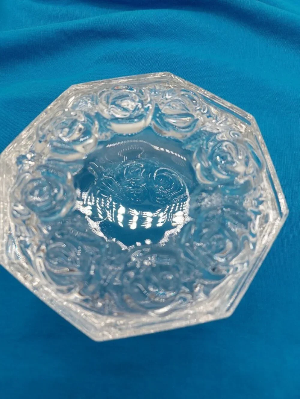 Royal Crystal Rock RCR 24% Lead Crystal Hexagonal Trinket Box